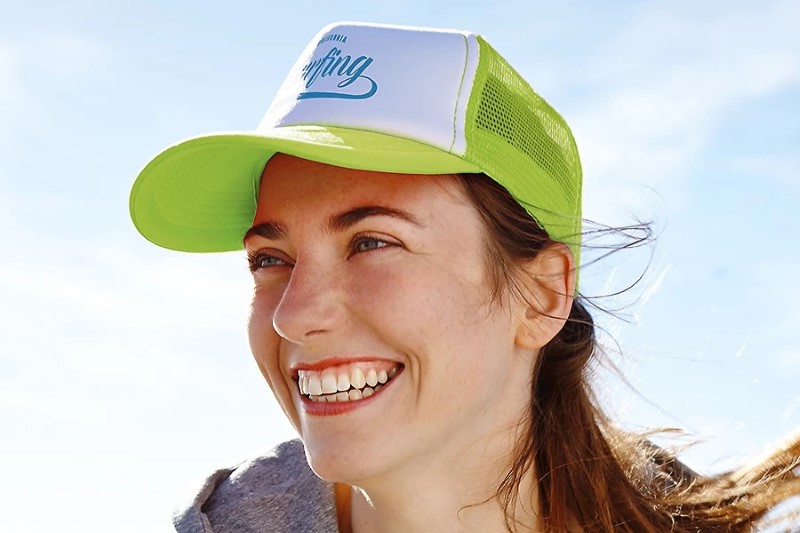 Gorras promocionales en color verde