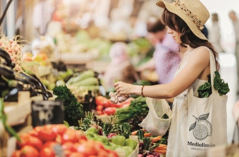 Bolsas de algodón comprar verduras